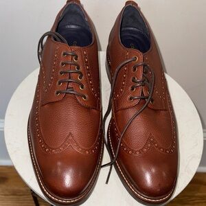 Cole Haan Men's Brown Leather Wingtip Shoes